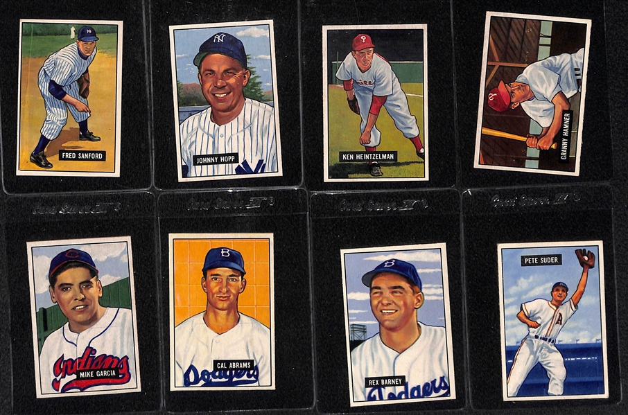 Lot Or 23 1951 Bowman Baseball Cards w. Garver